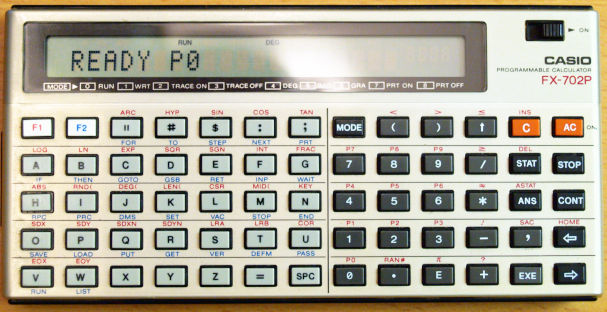 zdjcie kalkulatora Casio FX-702P