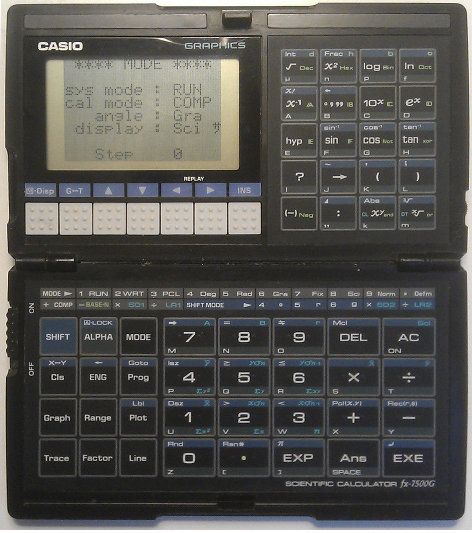 zdjcie kalkulatora Casio FX-7500G
