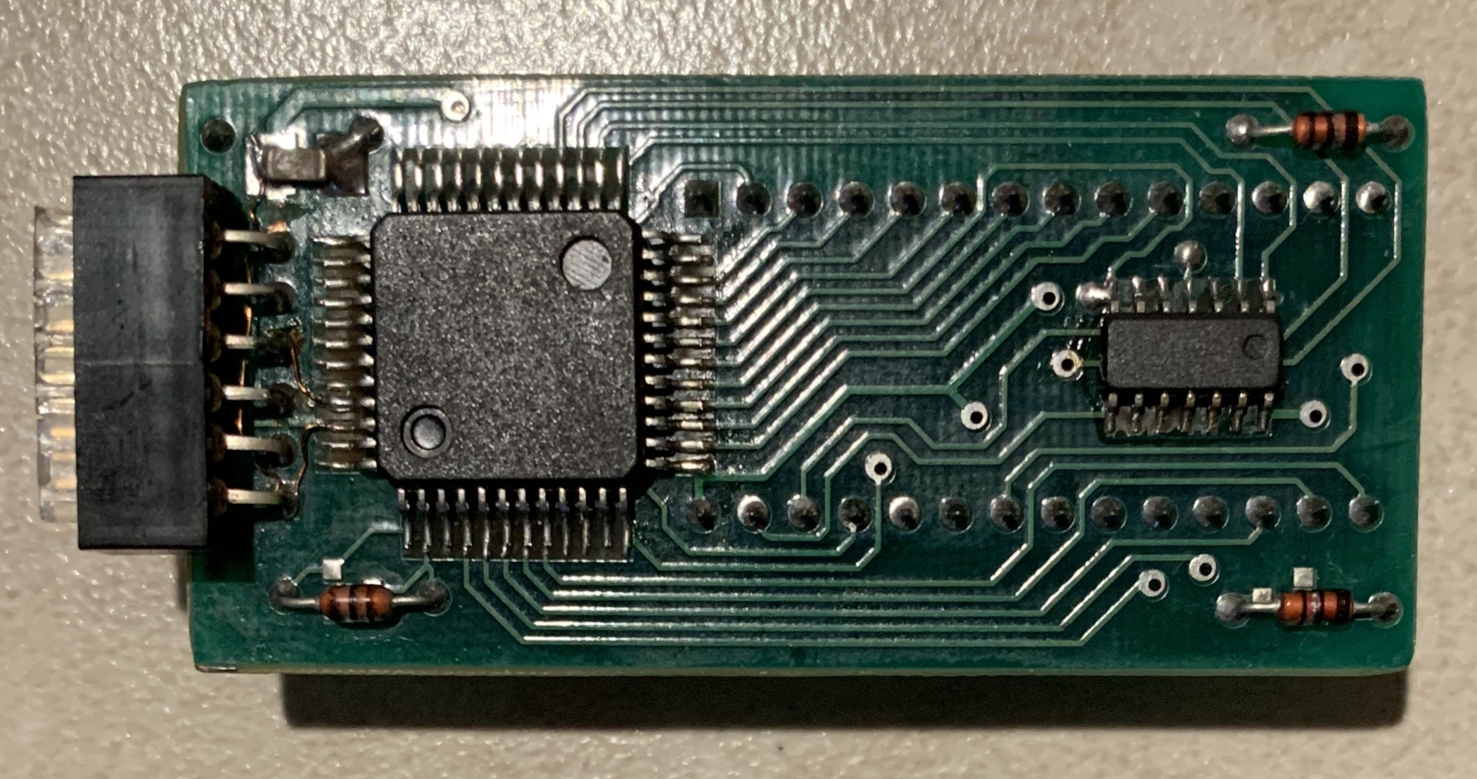Photograph of the PCB (bottom side)